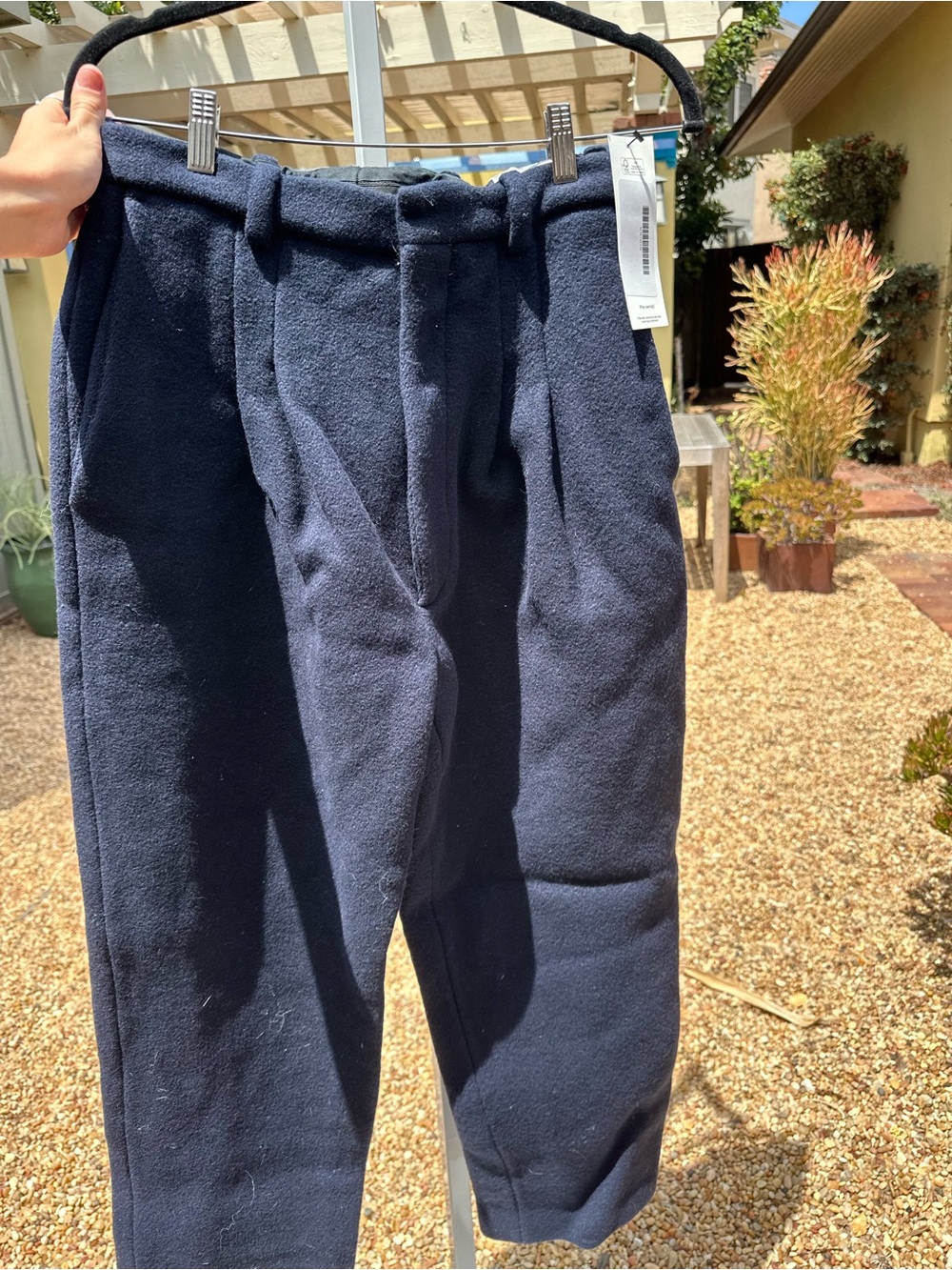 NWT Acne studios Dark Navy Tapered Fleece Trousers